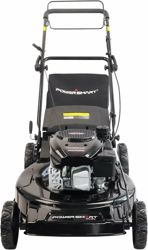 PowerSmart Self Propelled Gas Lawn Mower, 22 in. 170cc OHV Engine 3-in-1 Rear Wheel Drive, High Wheels, 6-Position Height Adjustment, Black - For Sale - Price - Image 8