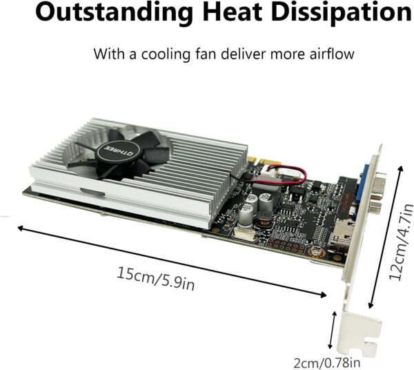 QTHREE GT 210 1024 MB DDR3 Graphics Card,64 Bit,VGA,HDMI,Low Profile Computer GPU,PC Video Card,PCI Express 2.0x16,Low Power,Plug and Play - For Sale - Price - Image 4