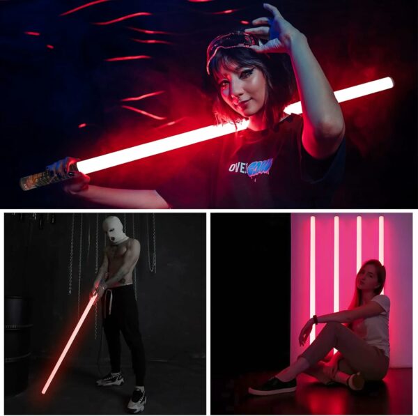 2 Pack 4ft Portable Battery Powered Tube Light 120cm Handheld LED Tube Lights with Tripods, 500 Vivid Effects, for DJ Lighting, Dance Club and Photography， Light Painting， YouTube， Night Bar, Party - For Sale - Price - Image 7