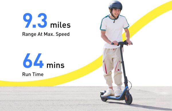 Segway Ninebot eKickScooter - Electric Scooter for Kids 6-14, w/t Adjustable Handlebar Height ( Only C2 Pro ) for Riders up to 132 lbs, Includes New Cruise Mode, UL-2272 Certified - For Sale - Price - Image 5