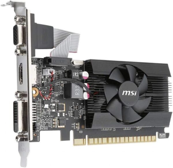 MSI Gaming GeForce GT 710 2GB GDRR3 64-bit HDCP Support DirectX 12 OpenGL 4.5 Single Fan Low Profile Graphics Card (GT 710 2GD3 LP) - For Sale - Price