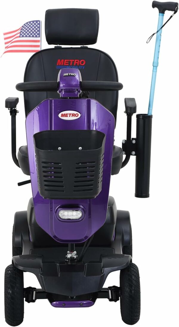 Mobility Scooters for Seniors & Adults 400lbs Capacity，4 Wheel Electric Power Mobile Wheelchair with Lights Collapsible and Compact Duty Travel Scooter w/Basket Extended Battery (Purple) - For Sale - Price - Image 9