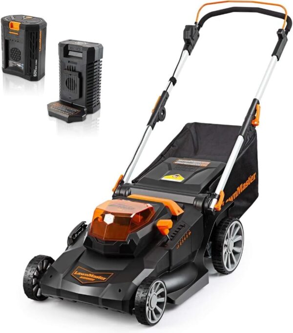 Cordless 21-Inch Brushless Push Lawn Mower 60V Max with Battery & Fast Charger, Price For Sale