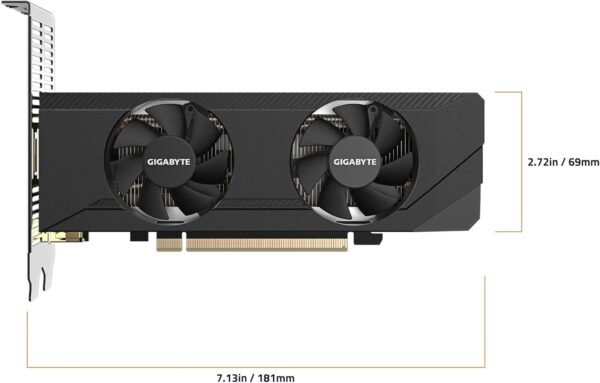 GIGABYTE GeForce RTX 3050 OC Low Profile 6G Graphics Card, 2X WINDFORCE Fans, 6GB GDDR6 96-bit GDDR6, GV-N3050OC-6GL Video Card - For Sale - Price - Image 5