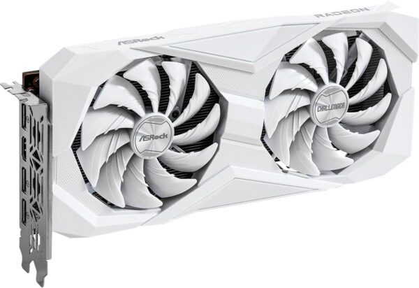 ASRock AMD Radeon RX 6600 Challenger White 8GB GDDR6 Graphics Card 0dB Silent Cooling 128-bit 7680 x 4320 DisplayPort HDMI 14 Gbps Dual Fan 7nm - For Sale - Price - Image 3