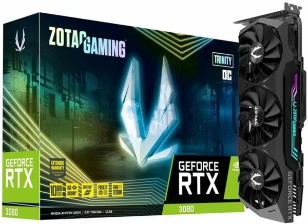 ZOTAC GAMING GeForce RTX 3080 Trinity OC 10GB GDDR6X 320-bit 19 Gbps PCIE 4.0 Graphics Card, IceStorm 2.0 Advanced Cooling, SPECTRA 2.0 RGB Lighting, ZT-A30800J-10P - For Sale - Price