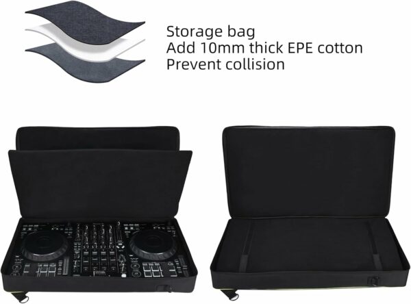 DJ Controller Case for Alpha theta ddj grv6，Pioneer DDJ FLX10,DDJ 1000, Pioneer DJ Mixer bag Thickened inner liner Anti-impact Multi-functional Party Street performance Outdoors Carrying DJ gig bag - For Sale - Price - Image 4