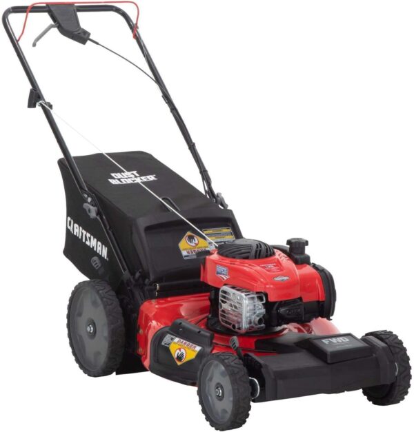 CRAFTSMAN Self-Propelled Gas Powered Lawn Mower, 21 Inch, 3-in-1 Mulching Push Mower with Bag, 6 Adjustable Heights, 140cc OHV Engine (M215) - For Sale - Price - Image 2