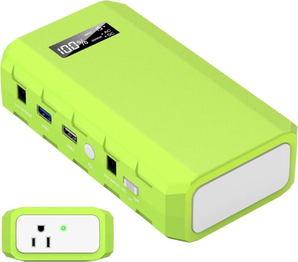 powkey Portable Power Station with AC Outlet, 65W/110V External Battery Pack 24000mAh/88.8Wh Power Pack, Portable Power Source Supply Backup for Outdoor Tent Camping Home Office - For Sale - Price