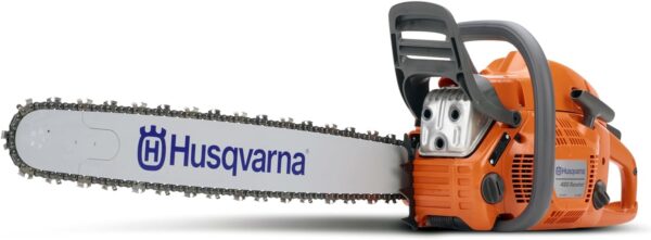 Husqvarna 460 Rancher Gas Powered Chainsaw, 60.3-cc 3.6-HP, 2-Cycle X-Torq Engine, 24 Inch Chainsaw with Automatic Adjustable Oil Pump, For Wood Cutting, Tree Trimming and Land Clearing