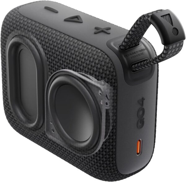 JBL Go 4 - Ultra-Portable, Waterproof and Dustproof Bluetooth Speaker, Big Pro Sound with Punchy bass, 7-Hour Built-in Battery, Made in Part with Recycled Materials (Black) - For Sale - Price - Image 6