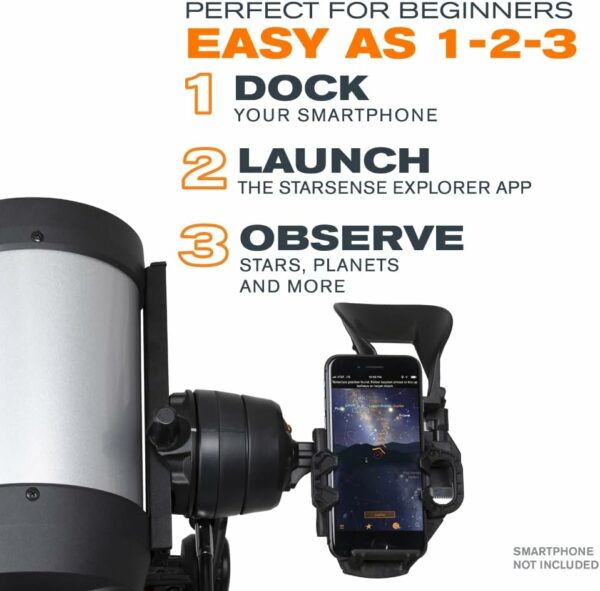 Celestron – StarSense Explorer DX 5” Smartphone App-Enabled Telescope – Works with StarSense App to Help You Find Stars, Planets & More – Schmidt-Cassegrain Telescope – iPhone/Android Compatible - For Sale - Price - Image 2