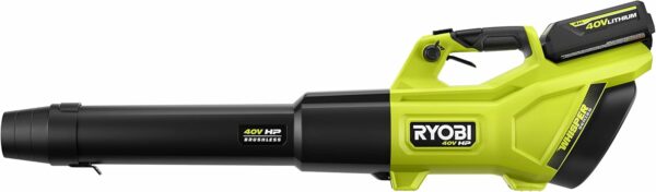 RYOBI 40V HP Brushless Whisper Series 155 MPH 600 CFM Cordless Battery Leaf Blower with 4.0 Ah Battery and Charger, Green, (RY404130) - For Sale - Price