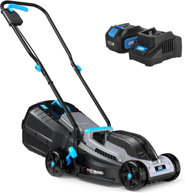 ROYAL GARDEN 13-Inch Brushless Cordless (Push) Lawn Mower 20V Max, 4.0Ah Battery and Charger Included - For Sale - Price