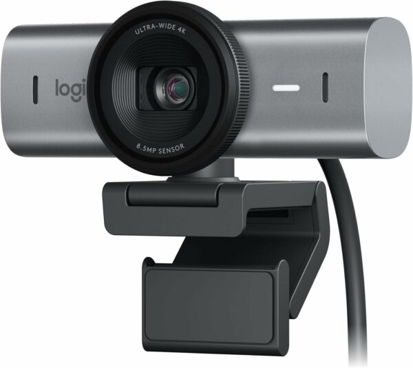 Logitech MX Brio Ultra HD 4K Collaboration and Streaming Webcam, 1080p at 60 FPS, Dual Noise Reducing Mics, Show Mode, USB-C, Webcam Cover, Works with Microsoft Teams, Zoom, Google Meet - Graphite - For Sale - Price