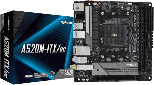 ASRock A520M-ITX/AC Supports 3rd Gen AMD AM4 Ryzen™ / Future AMD Ryzen™ Processors (3000 and 4000 Series Processors) Mini ITX Motherboard - For Sale - Price