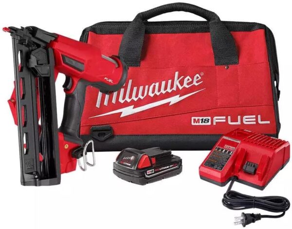 for Milwaukee 2841-21CT M18 FUEL 18V 16 Guage Cordless Angled Finish Nailer Kit, Price For Sale