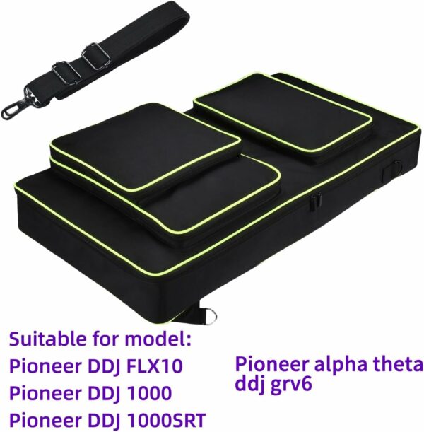 DJ Controller Case for Alpha theta ddj grv6，Pioneer DDJ FLX10,DDJ 1000, Pioneer DJ Mixer bag Thickened inner liner Anti-impact Multi-functional Party Street performance Outdoors Carrying DJ gig bag - For Sale - Price - Image 2