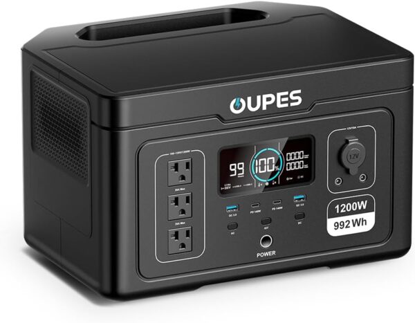 OUPES Exodus 1200 Portable Power Station 1200W (3600W Surge) – 992Wh LiFePO4 Solar Generator with Dual PD 140W Type-C, Smart App Control, UPS, Ideal for Home, Camping, and Blackout Emergency Backup - For Sale - Price