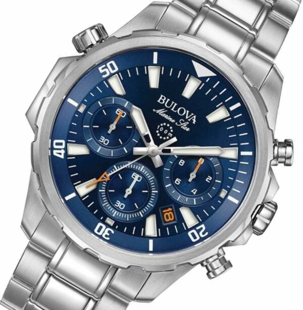 Bulova Men's Marine Star Series B Stainless Steel 6-Hand Chronograph Quartz Watch, 100M - For Sale - Price - Image 2