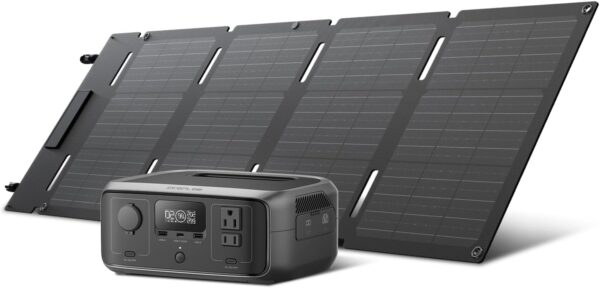 EF ECOFLOW Solar Generator RIVER 3 with 45W Solar Panel, 245Wh Portable Power Station LiFePO4 Battery, 300W Up to 600W AC Output,  - For Sale - Price