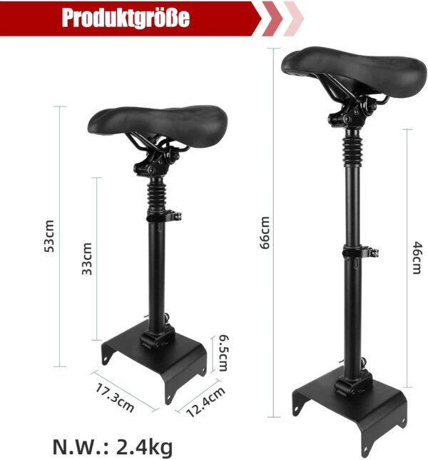 Electric Scooter Seat Saddle Adjustable Comfortable Scooter Seat Compatible with Ninebot Max G30P/Max G30LP Electric Scooter Accessory Electric Scooter Seat - For Sale - Price - Image 3