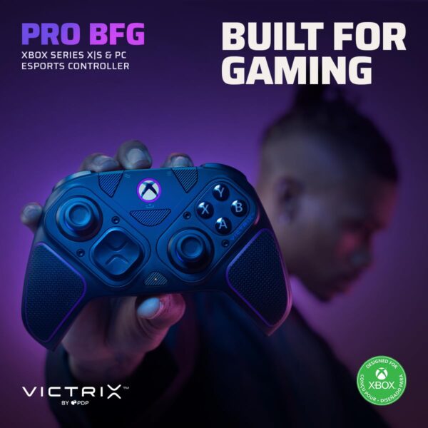 PDP Victrix Pro BFG Wireless Gaming Controller for Xbox Series X|S, Xbox One, Windows 10/11, Modular Gamepad, Dolby Atmos Audio, Remappable Buttons, Customizable Triggers/Paddles/D-Pad, PC App, Black - For Sale - Price - Image 8