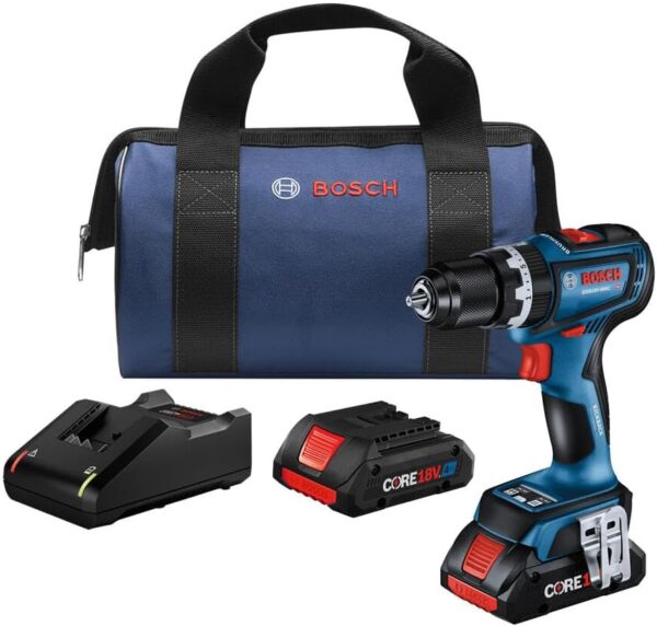 BOSCH GSB18V-800CB24 1/2 In. Brushless Connected-Ready Hammer Drill/Driver Kit with (1) CORE18V® 4 Ah Advanced Power Battery, Price For Sale