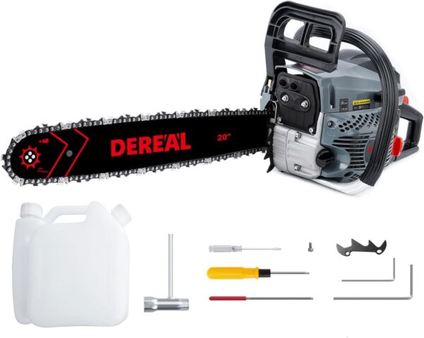 Gas Chainsaws 20 Inch 62CC Gas Powered Chainsaw 3.4HP 2 Stroke Engine Gas Power Chain Saw for Cutting Wood Outdoor Garden Farm Home - For Sale - Price