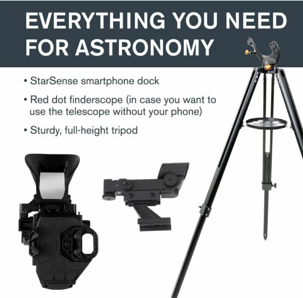 Celestron – StarSense Explorer LT 114AZ Smartphone App-Enabled Telescope – Works with StarSense App to Help You Find Stars, Planets & More – 114mm Newtonian Reflector – iPhone/Android Compatible - For Sale - Price - Image 2