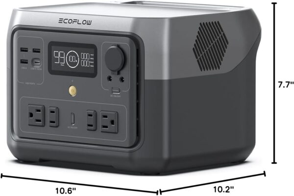 EF ECOFLOW Portable Power Station RIVER 2 Max 500, 499Wh LiFePO4 Battery/ 1 Hour Fast Charging, Up To 1000W Output Solar Generator (Solar Panel Optional) for Outdoor Camping/RVs/Home Use - For Sale - Price - Image 9