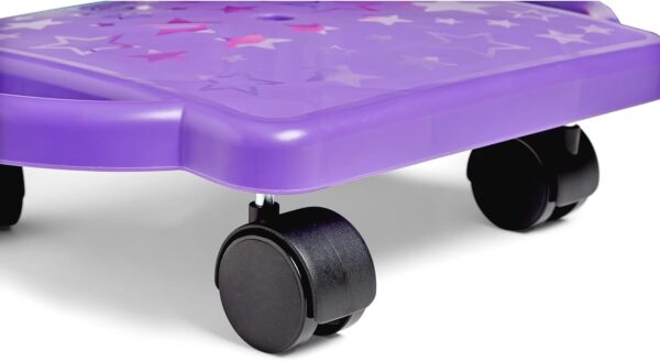 hand2mind Purple Indoor Scooter Board with Safety Handles for Kids Ages 6-12, Plastic Floor Scooter Board with Rollers, Physical Education for Home, Homeschool Supplies (Pack of 1) - For Sale - Price - Image 9