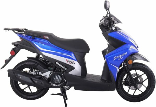 X-PRO Saipan 200 EFI Electronic Fuel Injection Scooter with CVT Transmission, 14" Alloy Wheels, LED Headlights!(Factory Package, Blue) - For Sale - Price - Image 4