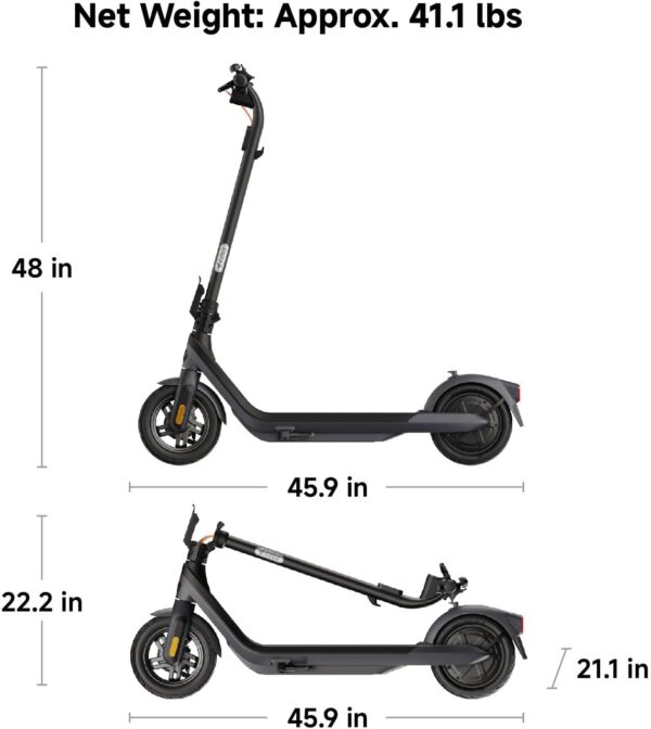 Segway Ninebot Kick Scooter E2/E2 Plus/E2 Pro/ES1L - Powerful Motor, 12.4-15.5 mph, Cruise Control, Front Suspension (ES1L Only), Portable Electric Scooter for Adults, UL-2272 2271 Certified - For Sale - Price - Image 6