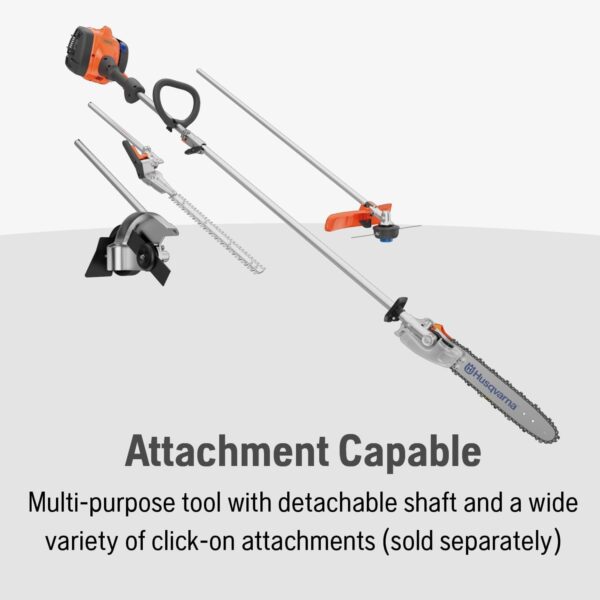 Husqvarna 122LKP Gas Pole Saw, Multi-Purpose Tool with Pole Saw Attachment, Equipped with X-CUT Chain, 12-Inch Reach Cuts Limbs up to 8 Inches Thick - For Sale - Price - Image 5