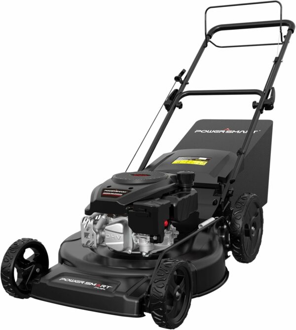 PowerSmart Self Propelled Gas Lawn Mower, 22 in. 170cc OHV Engine 3-in-1 Rear Wheel Drive, High Wheels, 6-Position Height Adjustment, Black - For Sale - Price