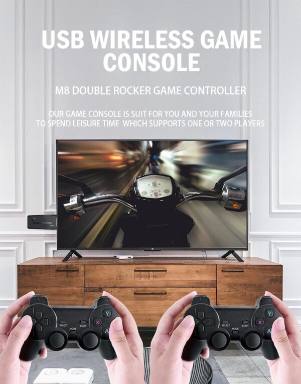 20000+ Games,2025 Newest Home Game Console Wireless Double Handle PSP Arcade Double TV Game Console Plug and Play Video Game Stick, HDMI Output TV, Gift for Kids and Adults (64G) - For Sale - Price - Image 4