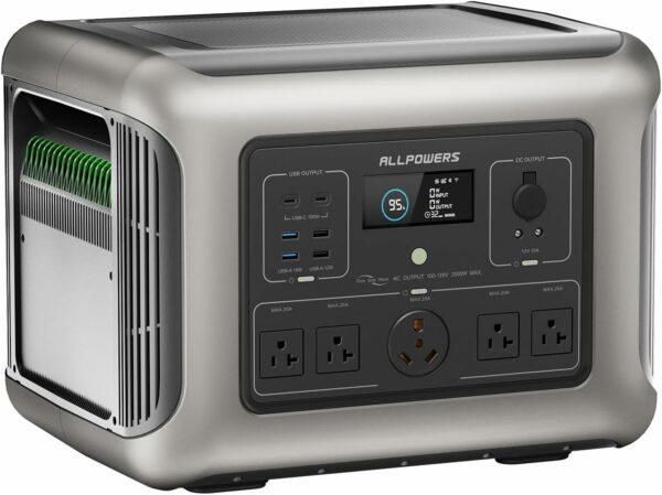 ALLPOWERS R2500 Portable Power Station w/5 2500W (4000W Peak) AC Outlets, 2016Wh LiFePO4 Solar Generator, 1 Hour to Full, UPS Battery Backup with 30A RV AC for Outdoor Camping Home Use Emergency - For Sale - Price