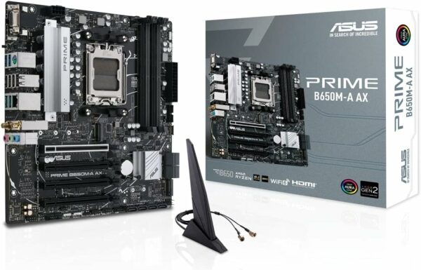 ASUS Prime B650M-A AX AMD B650(Ryzen 7000) Micro-ATX Motherboard(DDR5,PCIe 5.0 M.2,2.5Gb LAN,Wi-Fi 6, DP,USB 3.2 Gen 2 Ports,Front USB 3.2 Gen 1 Type-C®, BIOS Flashback™, CEC Tier II Ready) (Renewed) - For Sale - Price