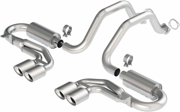 BORLA 140039 Cat-Back Perf. Exhaust Sys. for '97-'04 Chevrolet Corvette (C5) & Z06 (C5) V8 T-304 Stainless Steel S-Type Classic Dual Center Rear Exit Dual 4.25"x3.5" Oval Polished T-304 Tips Each Side - For Sale - Price