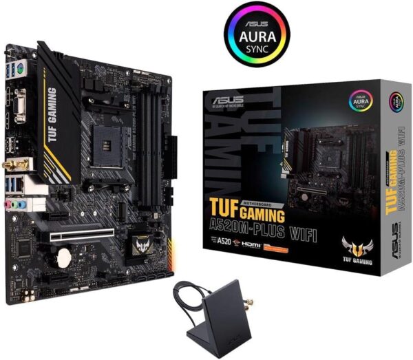 ASUS TUF Gaming A520M-PLUS (WiFi) AMD AM4 (3rd Gen Ryzen™) microATX Motherboard (M.2 Support, 802.11ac Wi-Fi, DisplayPort, HDMI, D-Sub, USB 3.2 Gen 1 Type-A and Aura Addressable Gen 2 headers) - For Sale - Price - Image 5