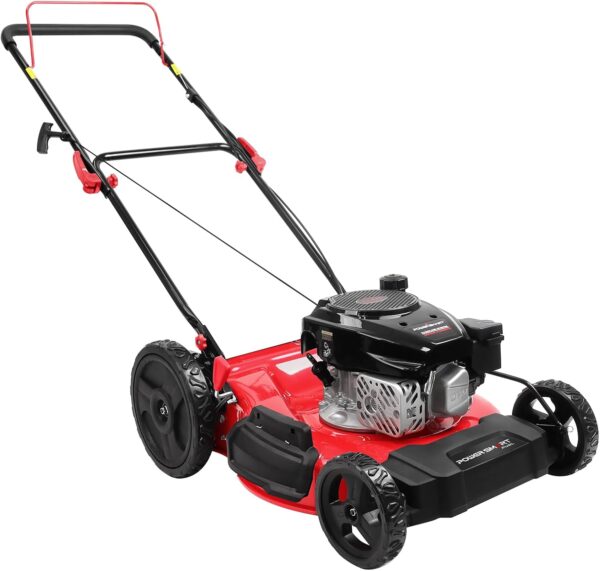 PowerSmart 21 in. Gas Lawn Mower, 144cc 2-in-1 Mulching Push Mower with 6-Positions Height Adjustment, High Rear Wheels - For Sale - Price - Image 8