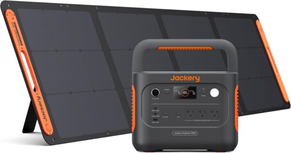 Jackery Solar Generator 1000 v2 with 200W Solar Panel,1070Wh Portable Power Station LiFePO4 Battery,1500W AC/100W USB-C Output, 1Hr Fast Charge for Outdoor,Off-Grid Living,RV,Emergency For Sale - Price