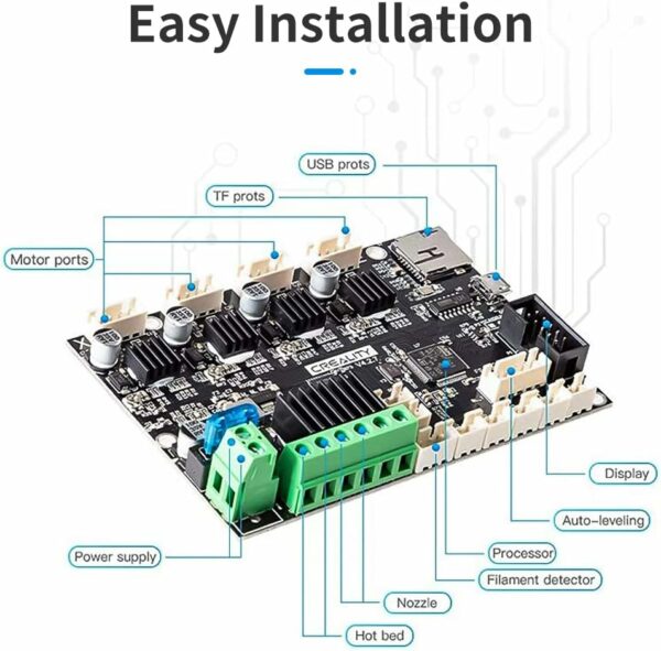 Official Creality 3D Printer Ender 3 Upgraded Silent Board Motherboard V4.2.7 with TMC2225 Driver Marlin 2.0.1 for Ender 3/ Ender 3 V2/ Ender 3 Pro/Ender 3 Max/Ender 3 Neo/3 V2 Neo/3 Max Neo - For Sale - Price - Image 5