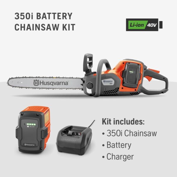 Husqvarna 970601202 350i 42V Power Axe Brushless Lithium-Ion 18 in. Cordless Chainsaw Kit - For Sale - Price - Image 7