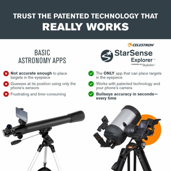 Celestron – StarSense Explorer DX 5” Smartphone App-Enabled Telescope – Works with StarSense App to Help You Find Stars, Planets & More – Schmidt-Cassegrain Telescope – iPhone/Android Compatible - For Sale - Price - Image 10