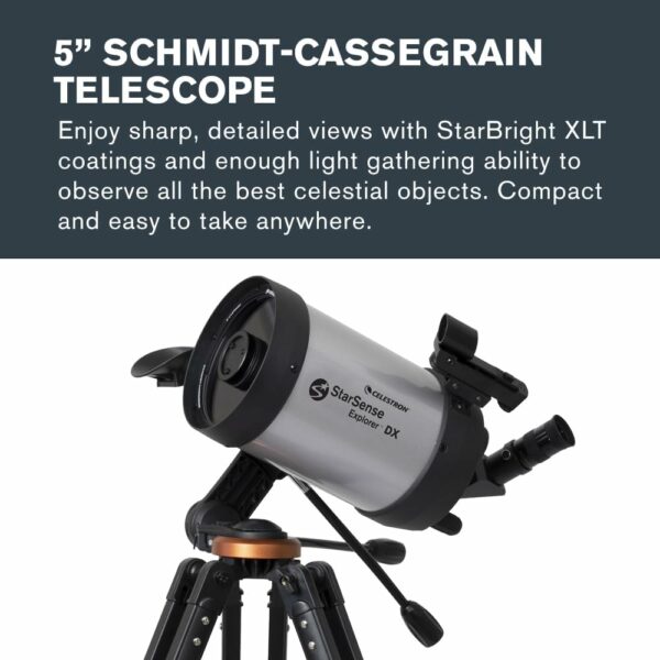 Celestron – StarSense Explorer DX 5” Smartphone App-Enabled Telescope – Works with StarSense App to Help You Find Stars, Planets & More – Schmidt-Cassegrain Telescope – iPhone/Android Compatible - For Sale - Price - Image 5