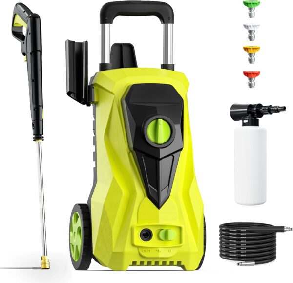 Electric Pressure Washer 4500 PSI Max 3.2 GPM Portable Power Washer with Foam Cannon, 25 Foot Hose,16.5 Foot Power Cord, for Cars, Patios, and Floor Cleaning, Price For Sale