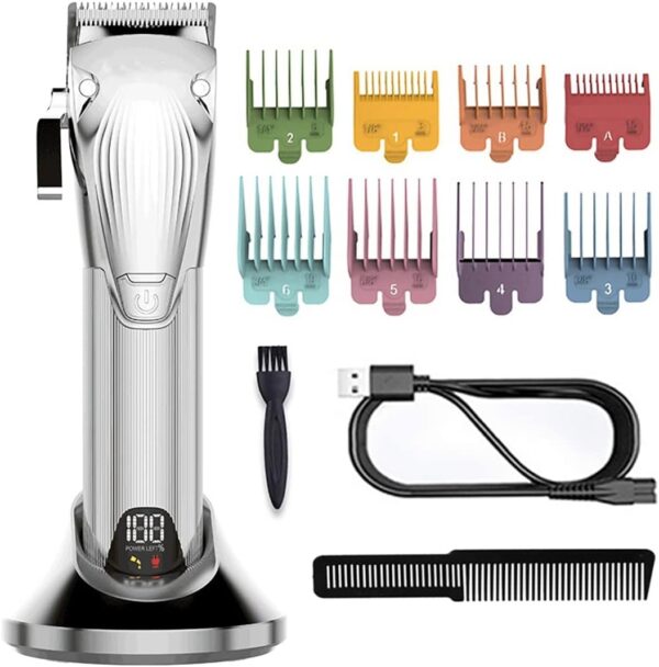 Barber Scissors Hair Clippers for Men, Adjustable Professional Barber Hair Trimmer for Men Electric Hair Clipper Powerful Hair Cutting Machine Rechargeable Haircut kit, Price For Sale