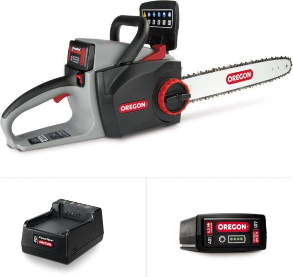 Oregon Cordless 16-inch Self-Sharpening Chainsaw with 4.0 Ah Battery and Charger - For Sale - Price